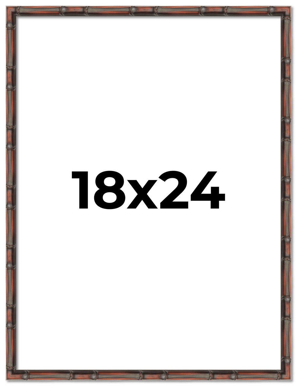18x24 Thin Bamboo Picture Frame with UV-Resistant Acrylic & Acid Free Backing, Available in 2 Finishes - Gold and Brown